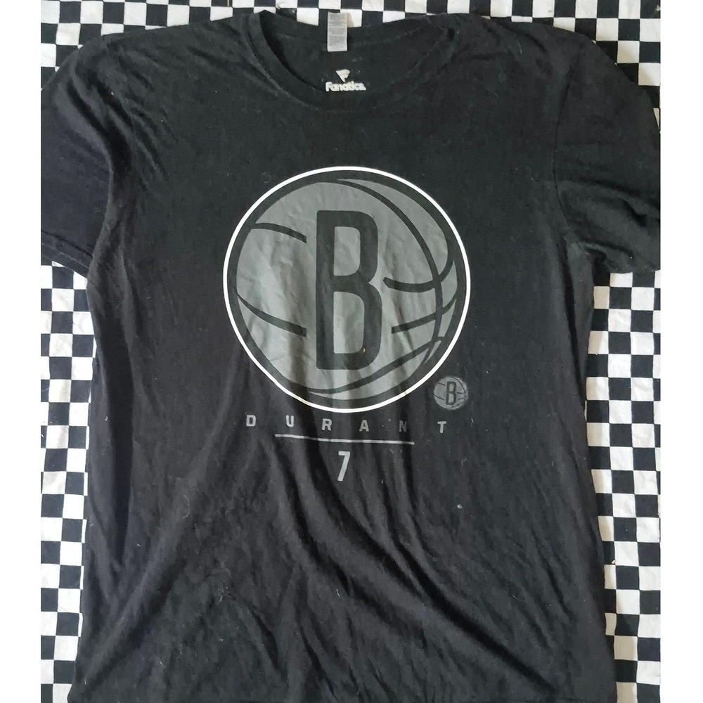 Fanatics Brooklyn Nets Kevin Durant 7 NBA Graphic T-Shirt Mens Large Black